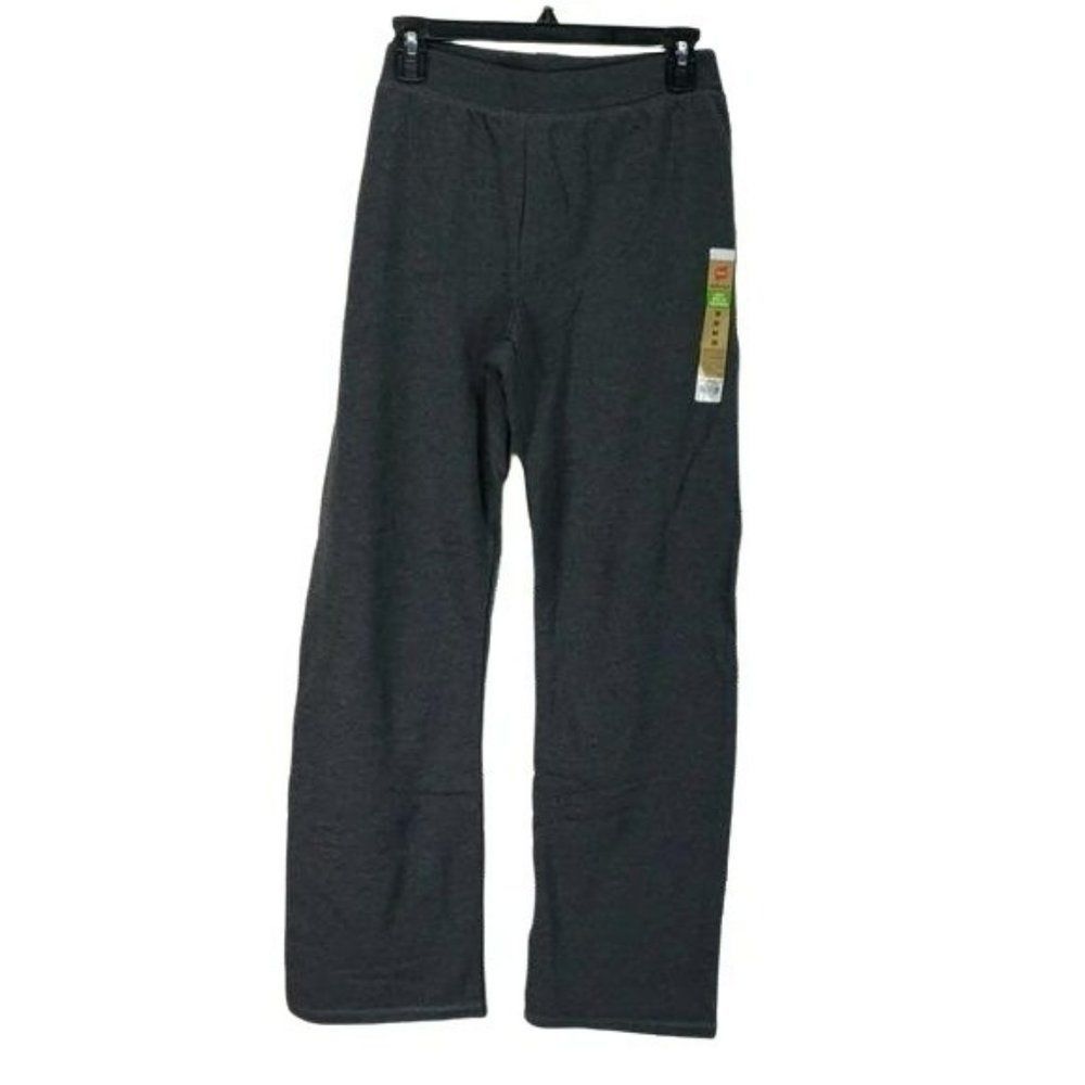 Hanes Women's Ladies New Heather Grey Open Leg Jogging Sweatpants Size Medium